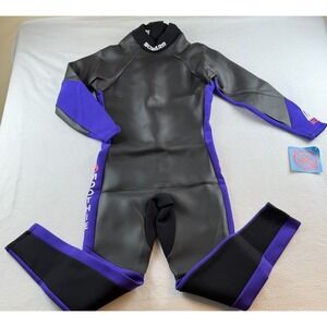 Ski Warm Women's Full Wetsuit Size L Smoothie 2.5/2MM Black Purple USA NWT